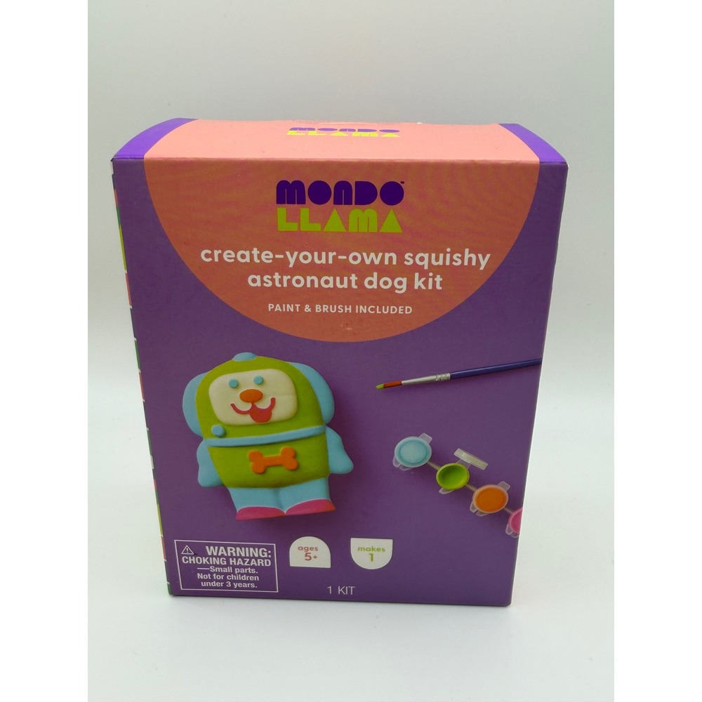Mondo Llama Create Your Own Squishy Astronaut Dog Kit DIY Paint‎ Set Ages 5+
